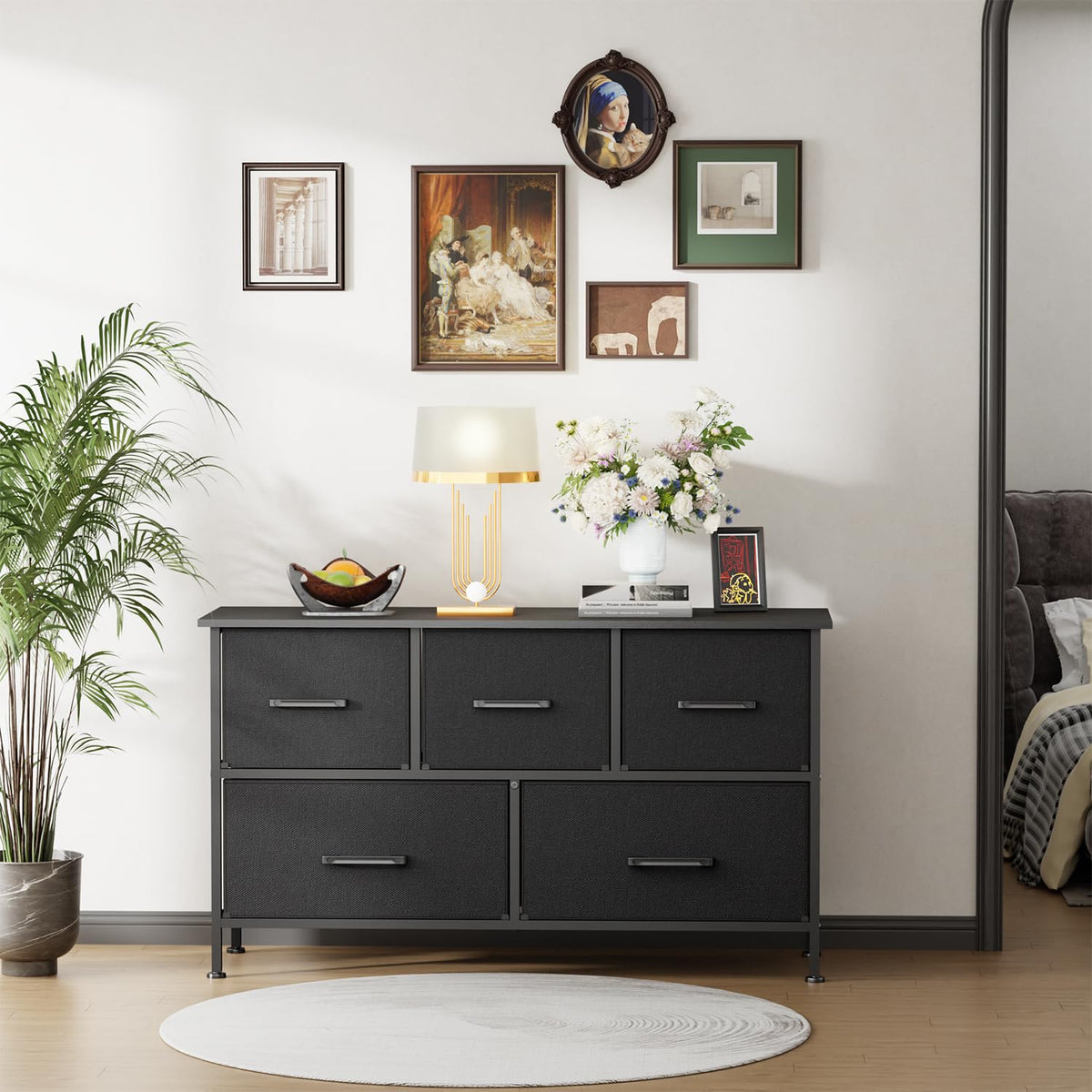 5 Drawer Fabric Dresser A534