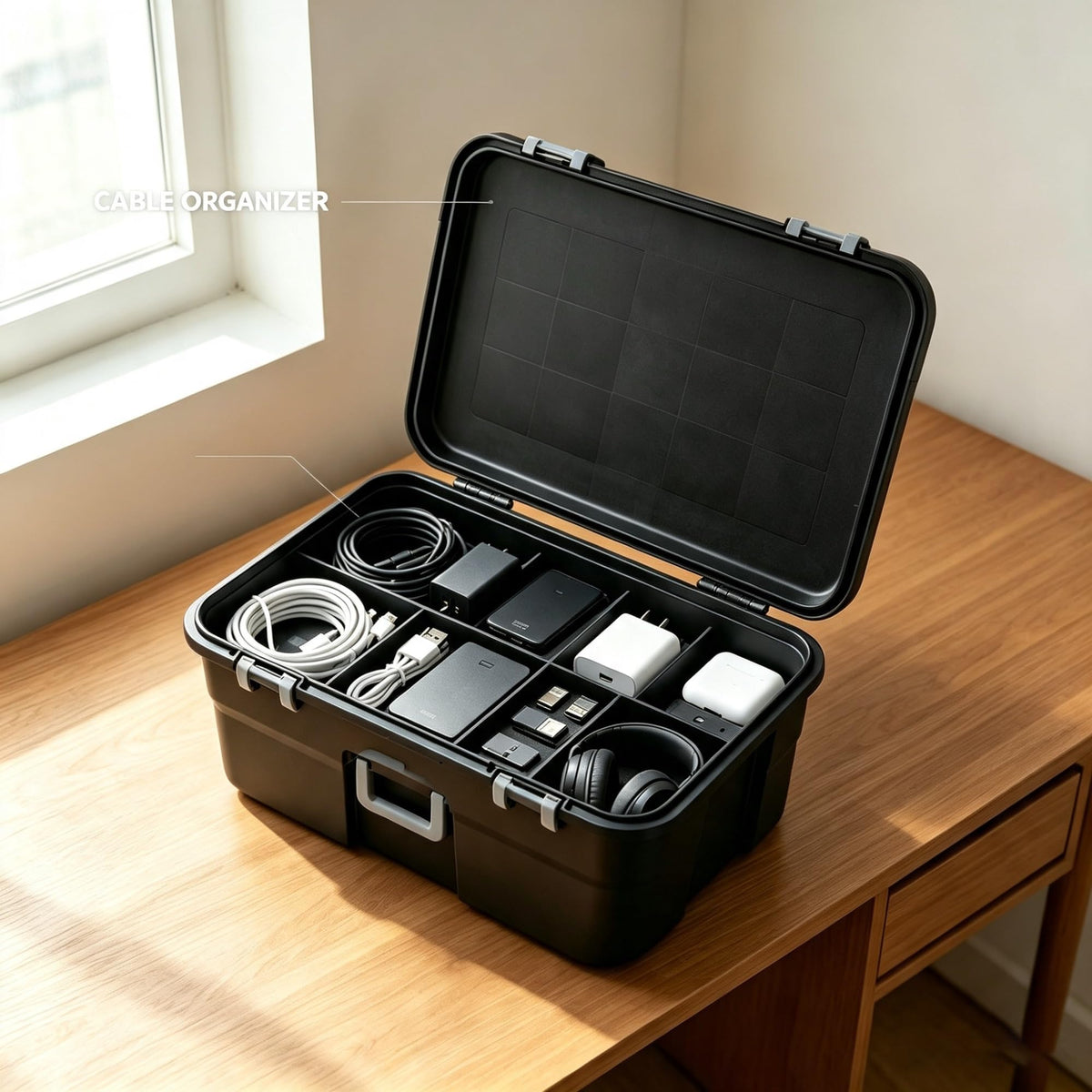 2 Pack 22 Gallon Black Wheeled Lockable Plastic Storage Trunk N799924