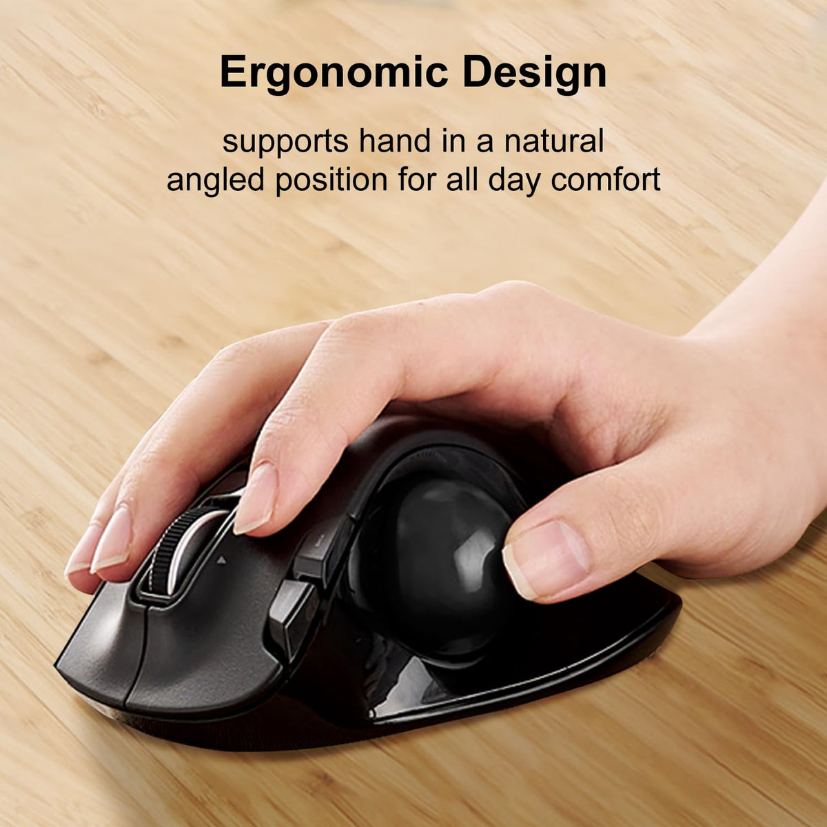 2.4GHz USB Wireless Ergonomic Trackball Mouse W15157