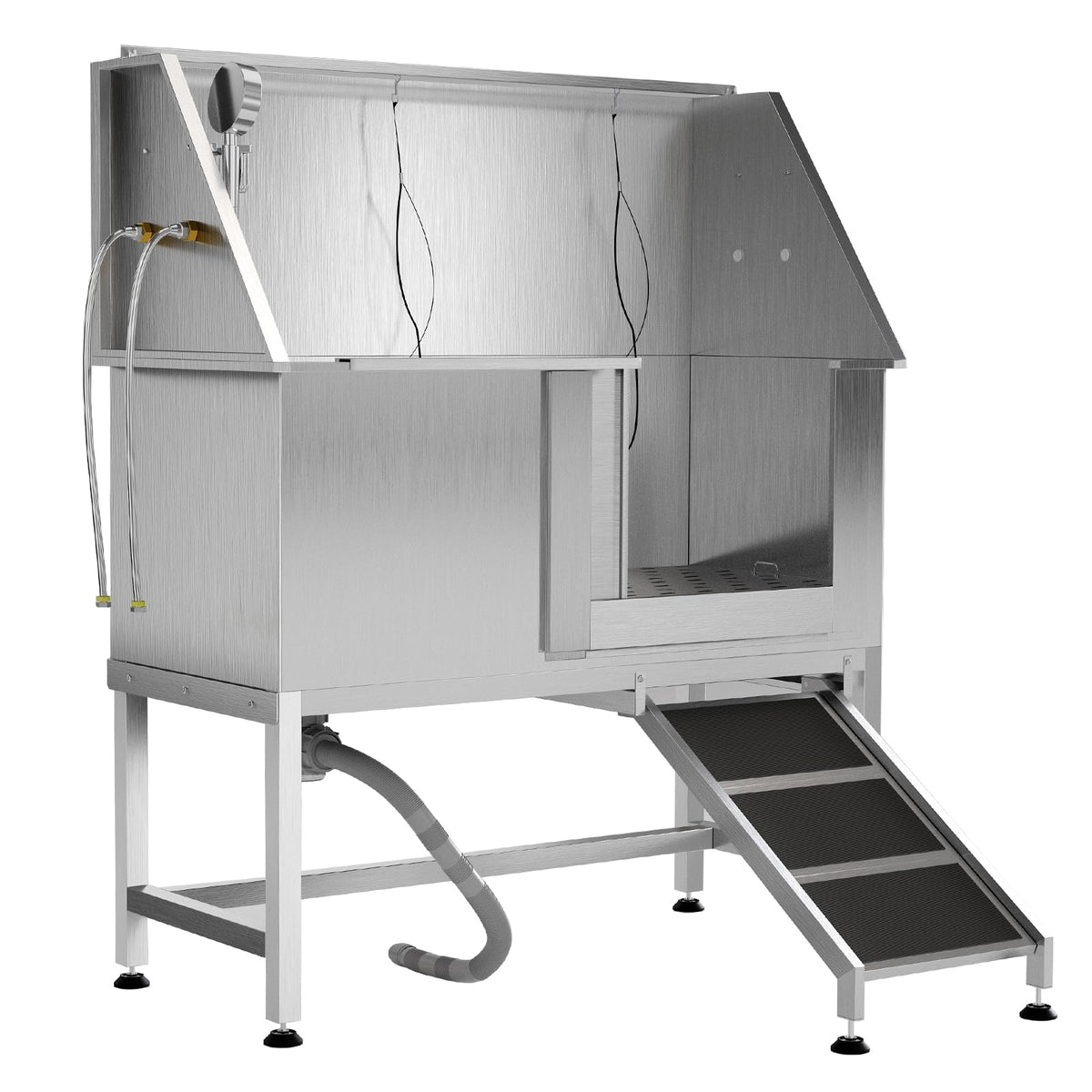 50 Inch Stainless Steel Dog Washing Station with Non-Slip Ramp W805
