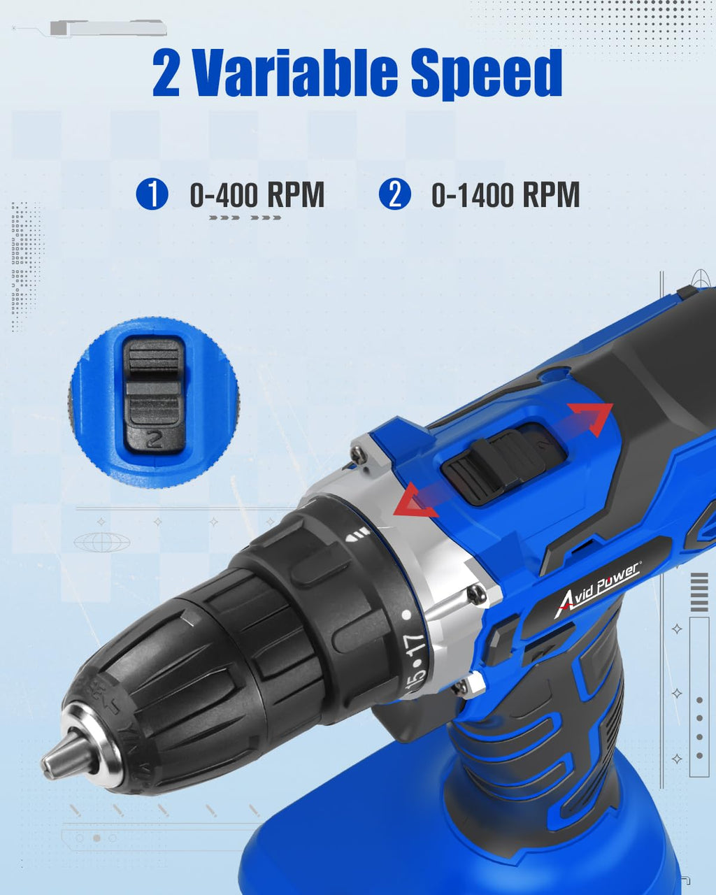 20V Cordless Drill Set with Battery and Charger T123