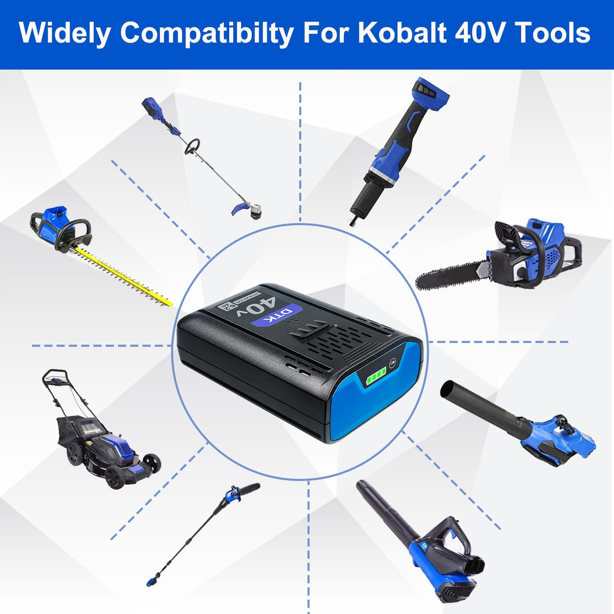 40V 6200mAh Cordless Power Tool Battery T277096
