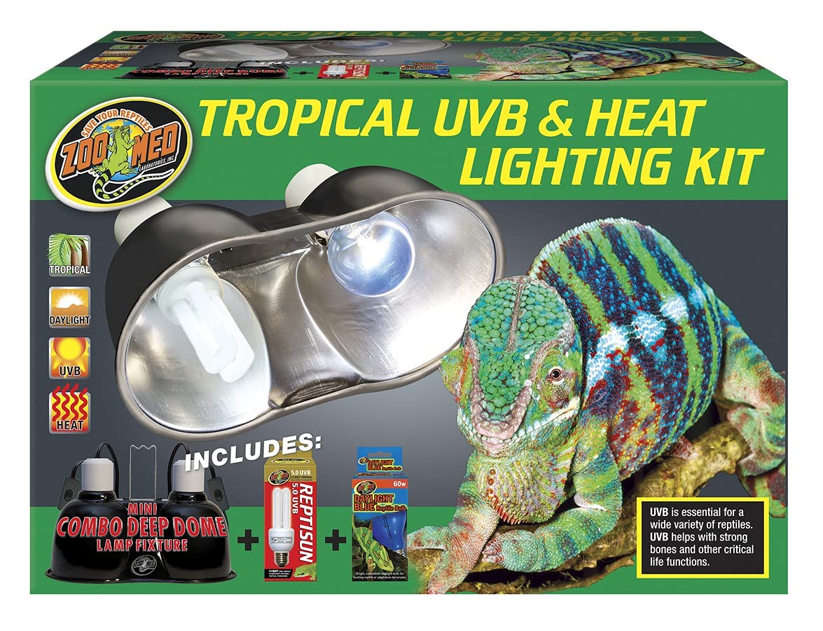 UV-B & Heat Lighting Kit with Deep Dome, 60w Basking Bulb & 13w UV-B B782763