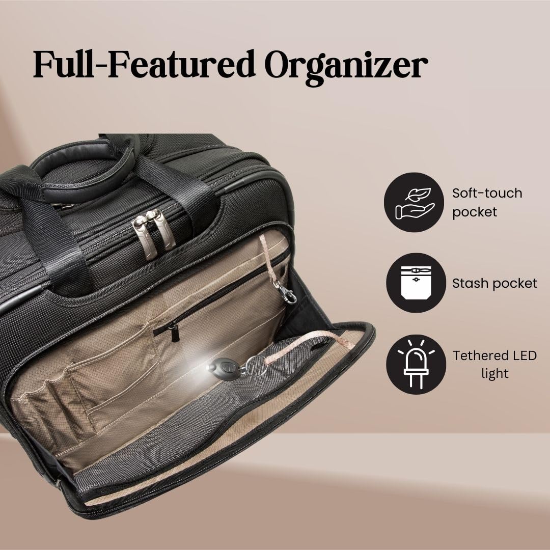 Softside Rolling Laptop Carry-On Luggage Y15834