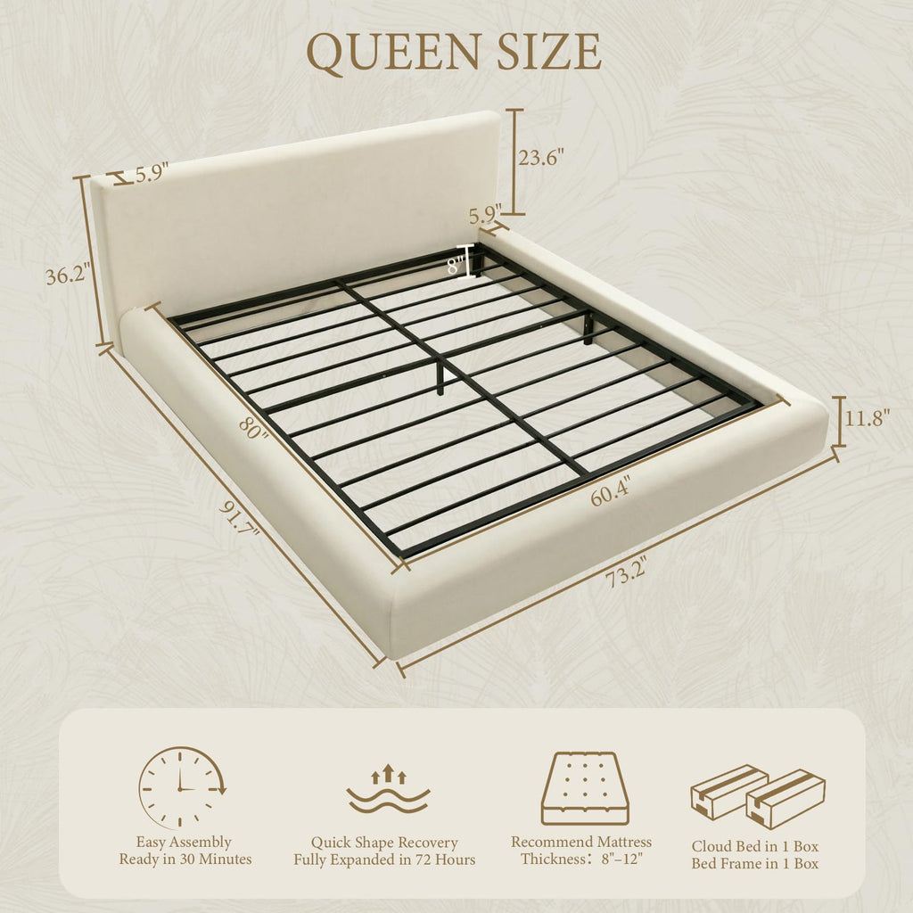 Queen Size Upholstered Bed Frame U800640