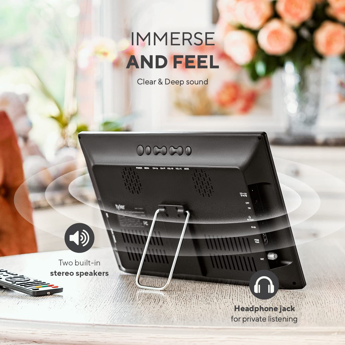 Portable TV LCD Monitor Battery Powered Wireless Capability HD-TV I387920