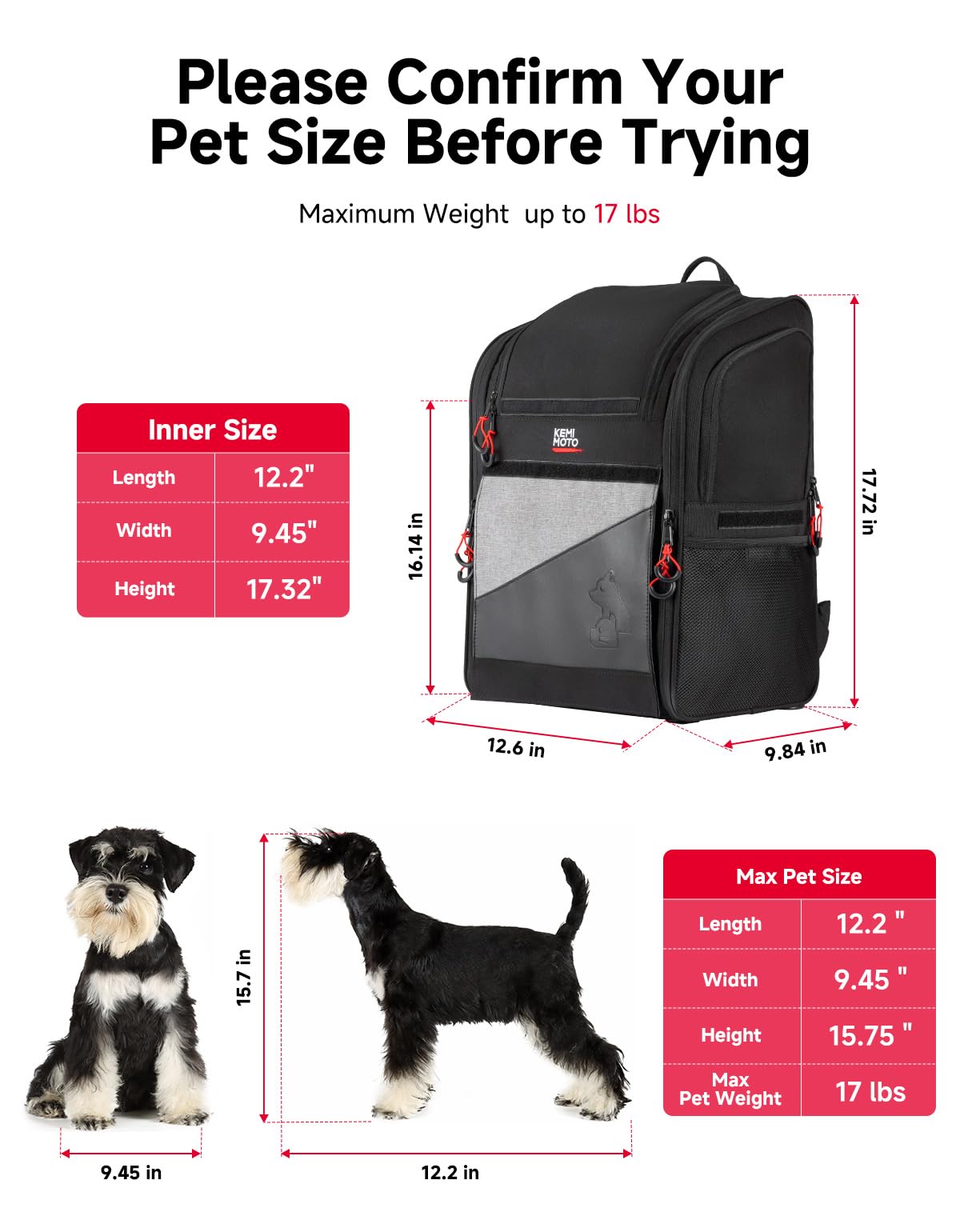 Expandable Motorcycle Dog Carrier F552006