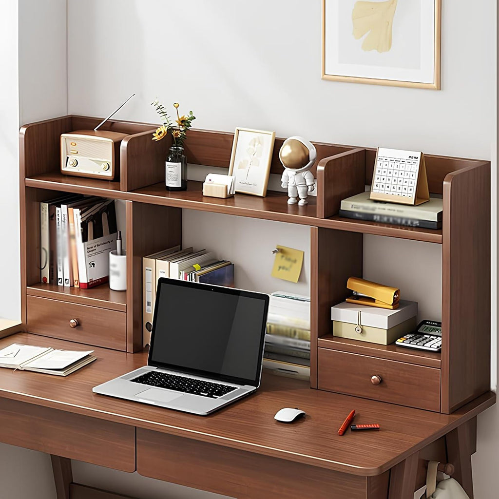 White Desktop Bookshelf Wood Storage Rack V3133