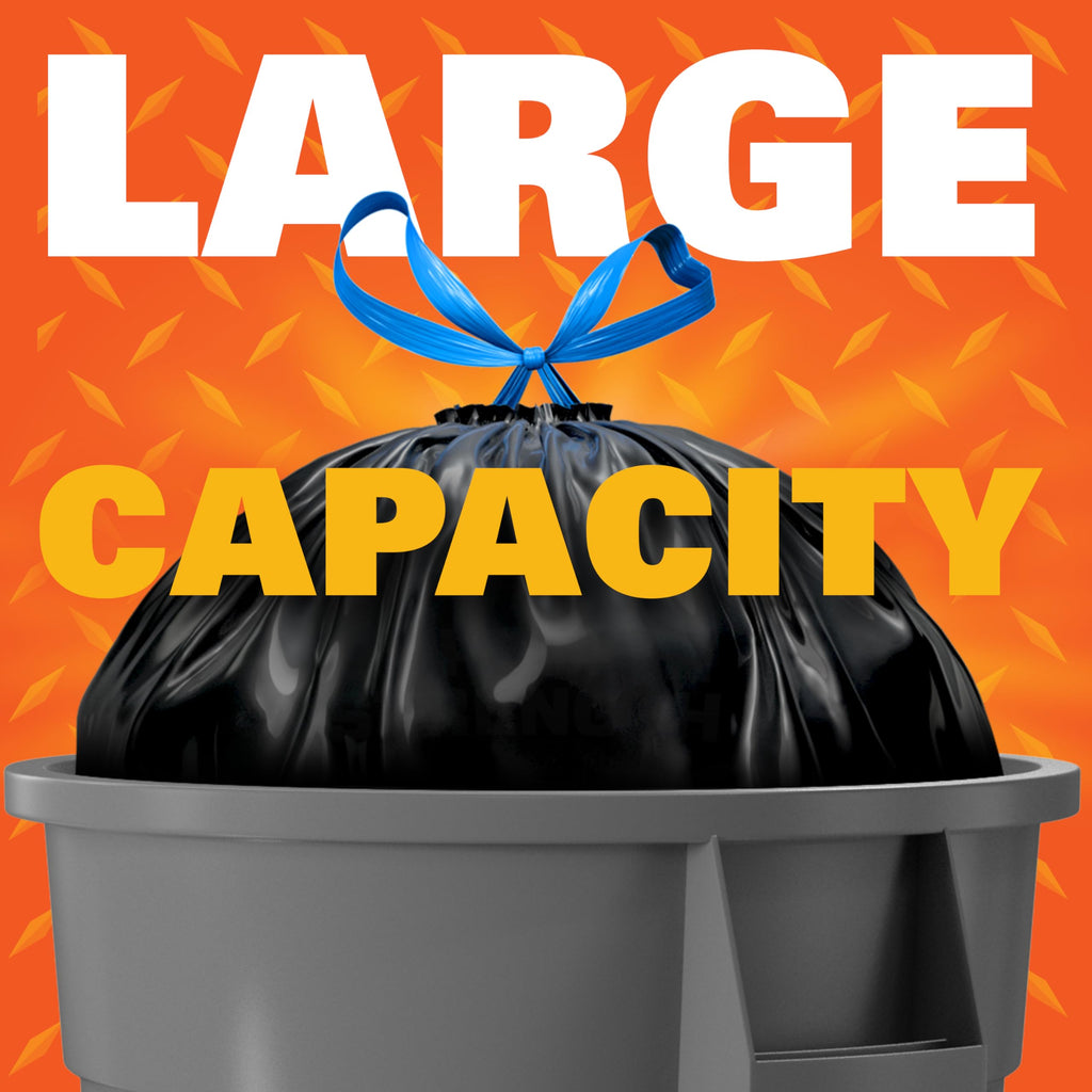 39 Gallon Black Heavy Duty Trash Bags U604373