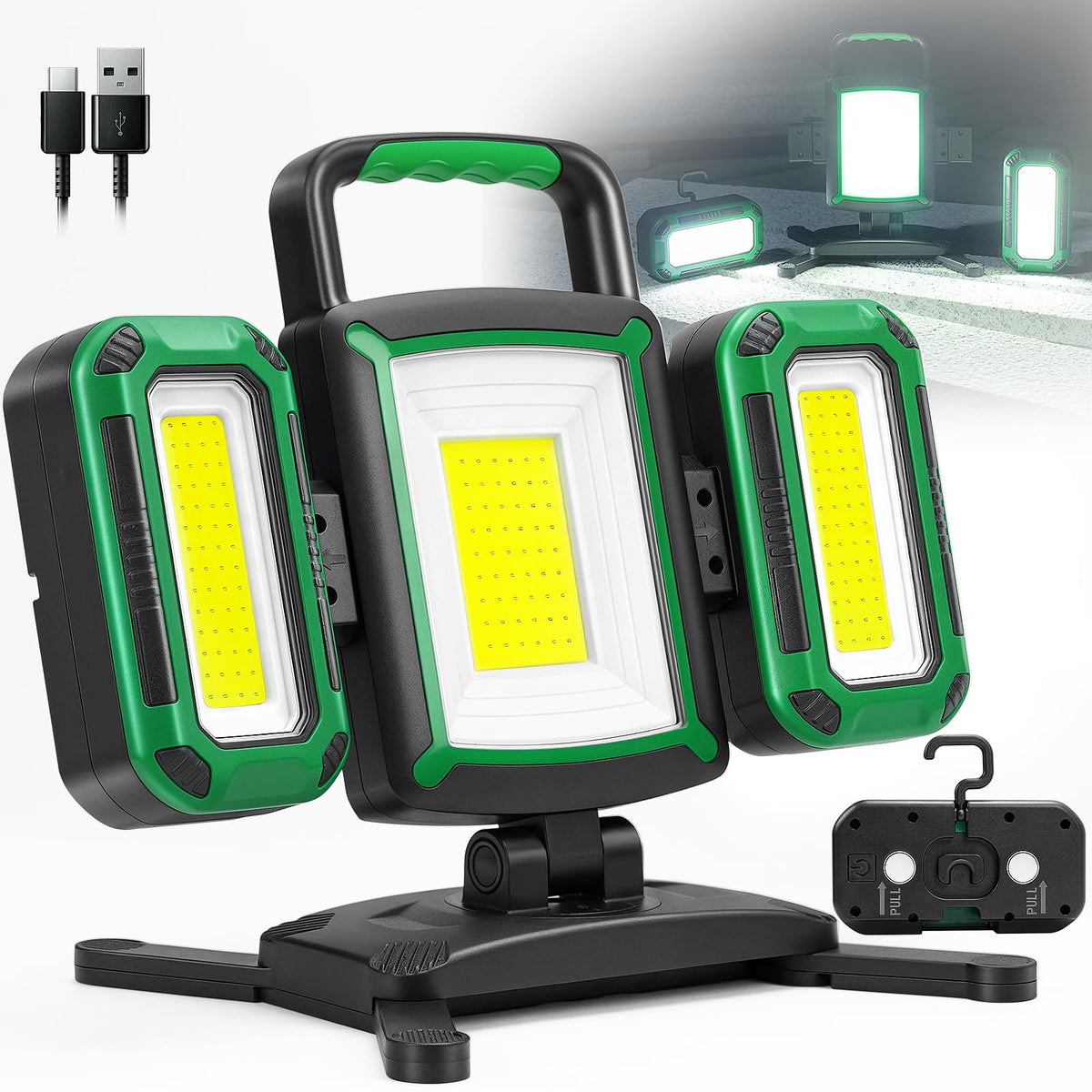 50W 5000LM Rechargeable Magnetic LED Work Light C802716