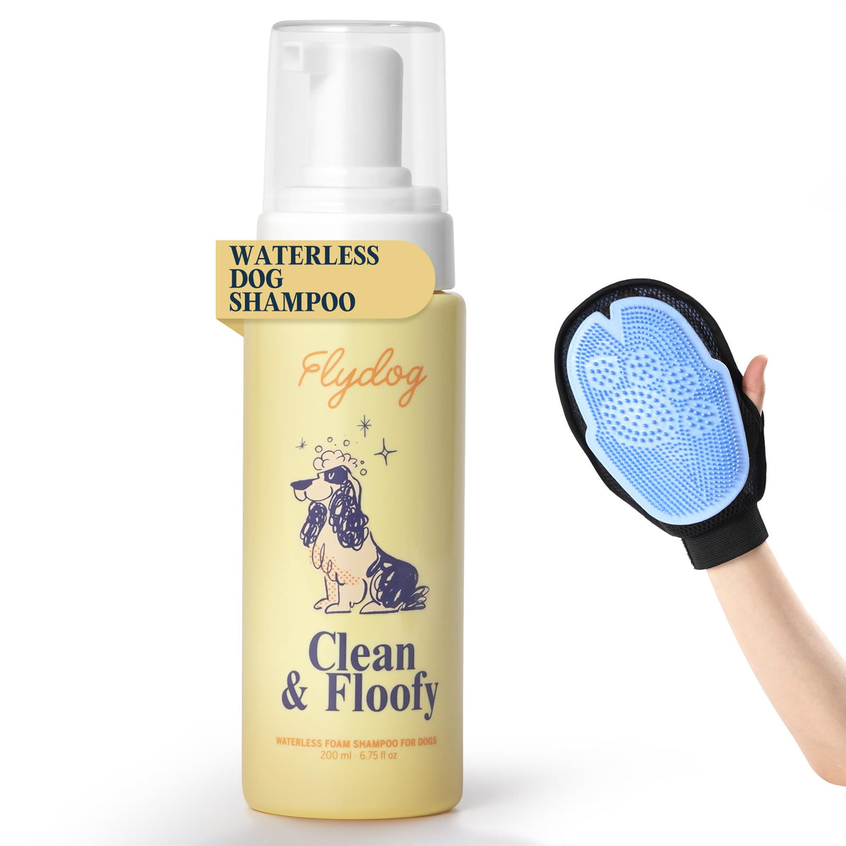 Dry Dog Shampoo with Glove No Rinse Spray Foam V71975