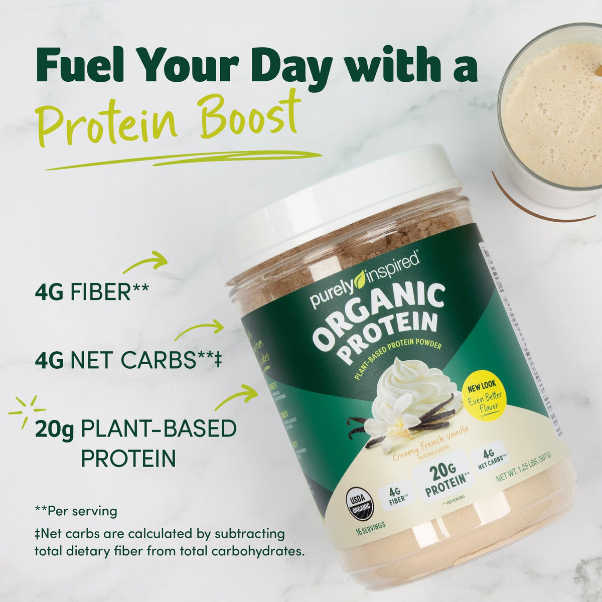 Plant-Based Protein Powder Creamy French Vanilla M2597