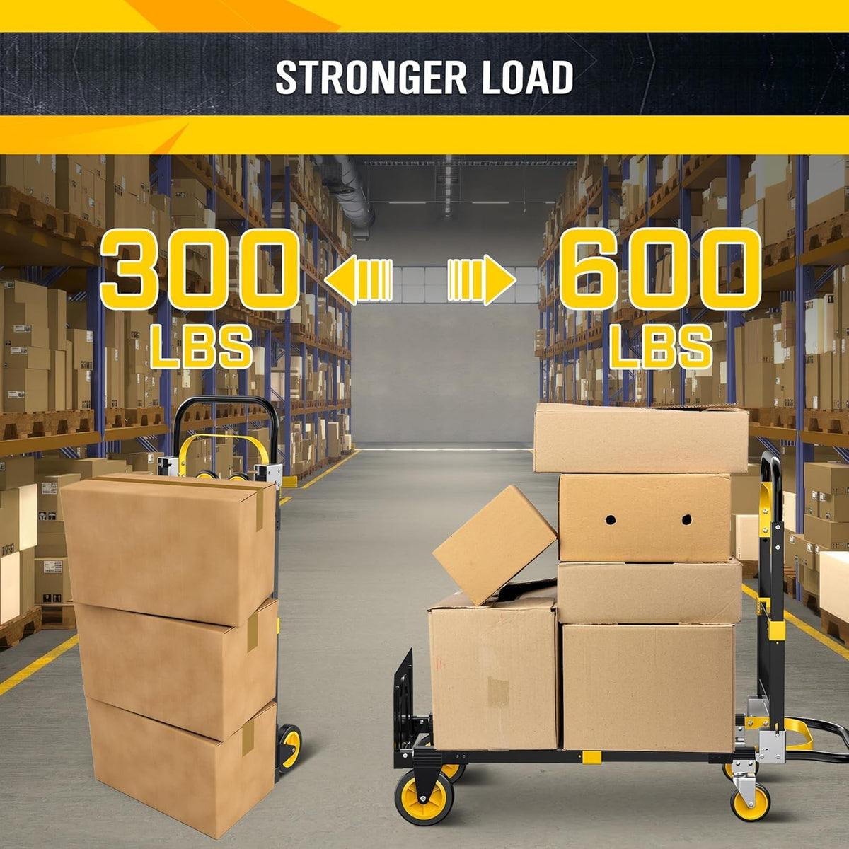 600lbs 3 in 1 Folding Hand Truck Dolly W12401