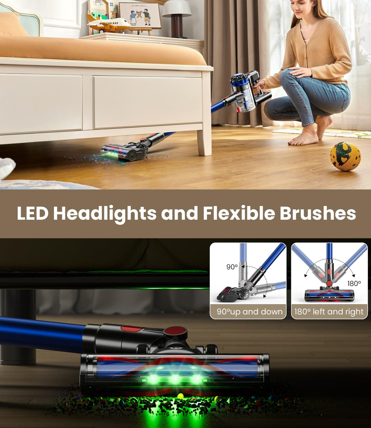 500W 40Kpa Cordless Stick Vacuum Cleaner K499630