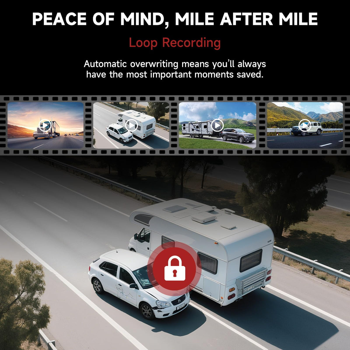 Wireless Backup Camera Dual Cameras 1080P HD 4CH Monitor M14865