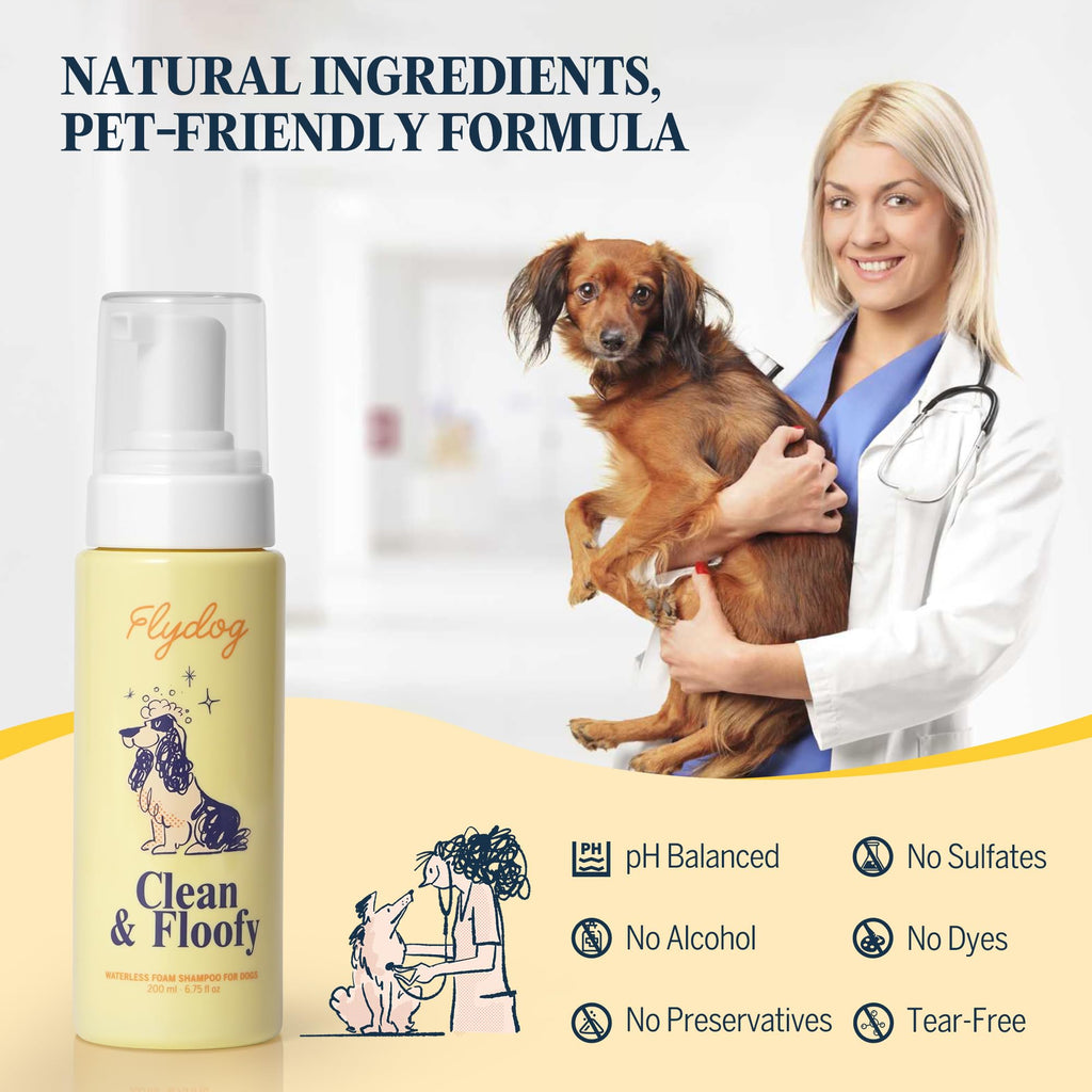 Dry Dog Shampoo with Glove No Rinse Spray Foam V71975