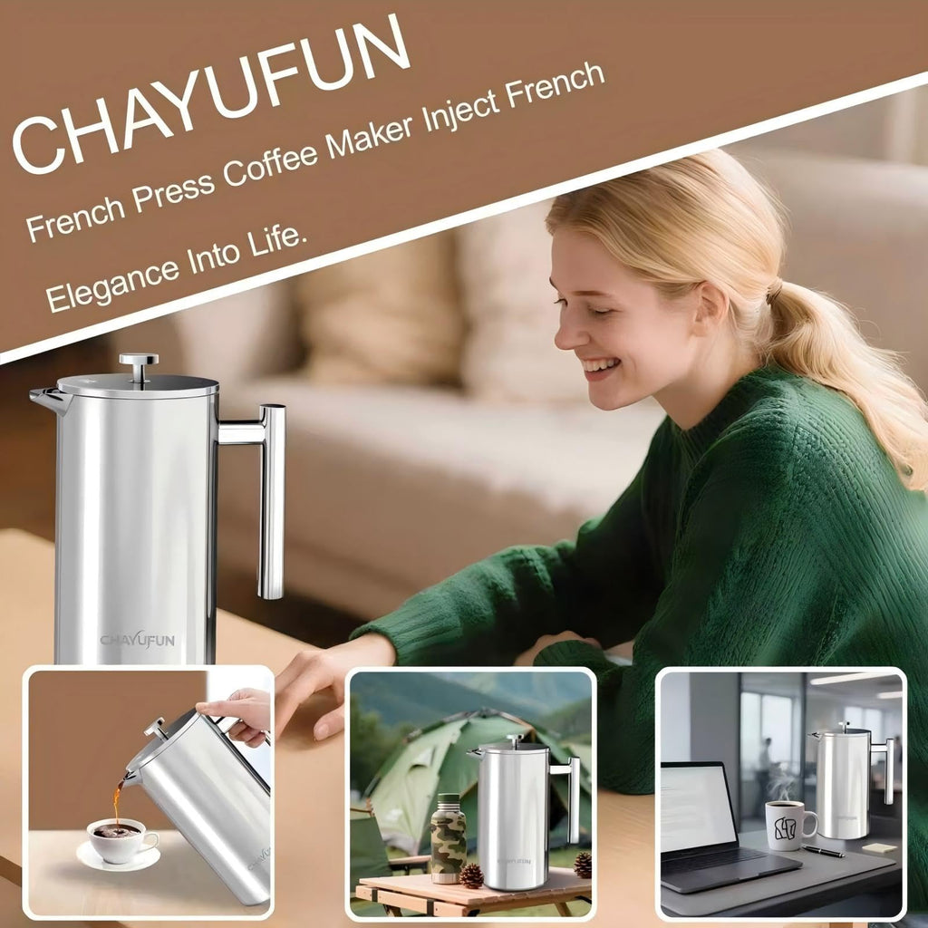 Stainless Steel French Press Coffee Maker 34oz R2274