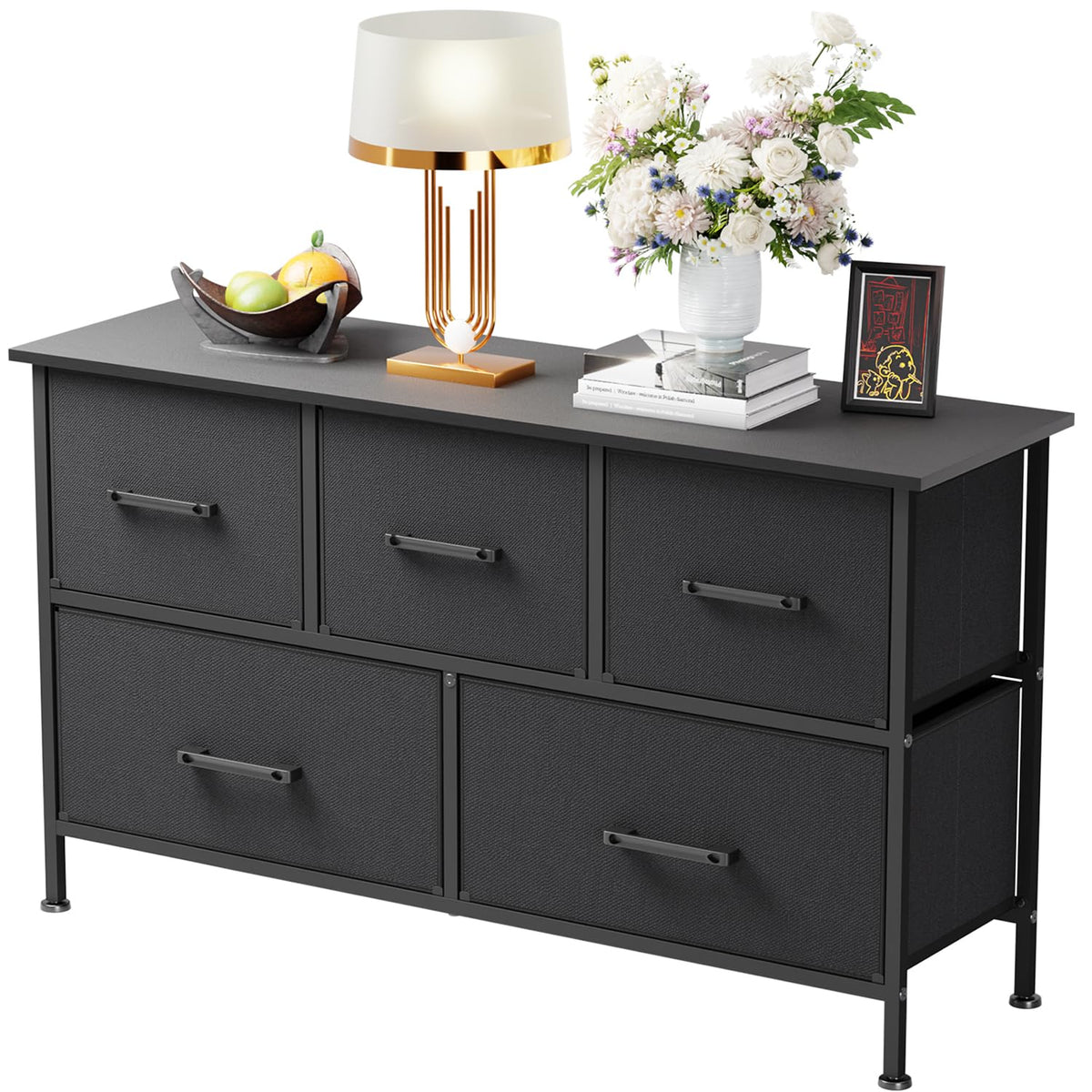 5 Drawer Fabric Dresser A534
