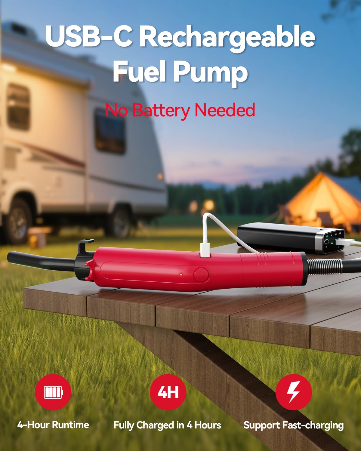 3GPM USB Rechargeable Electric Siphon Pump S13652