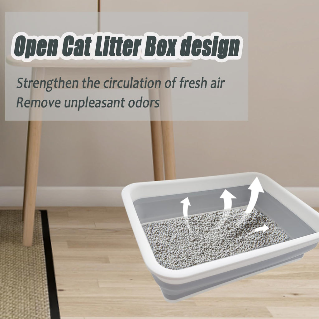 Collapsible Low Entry Small Cat Litter Box S8116