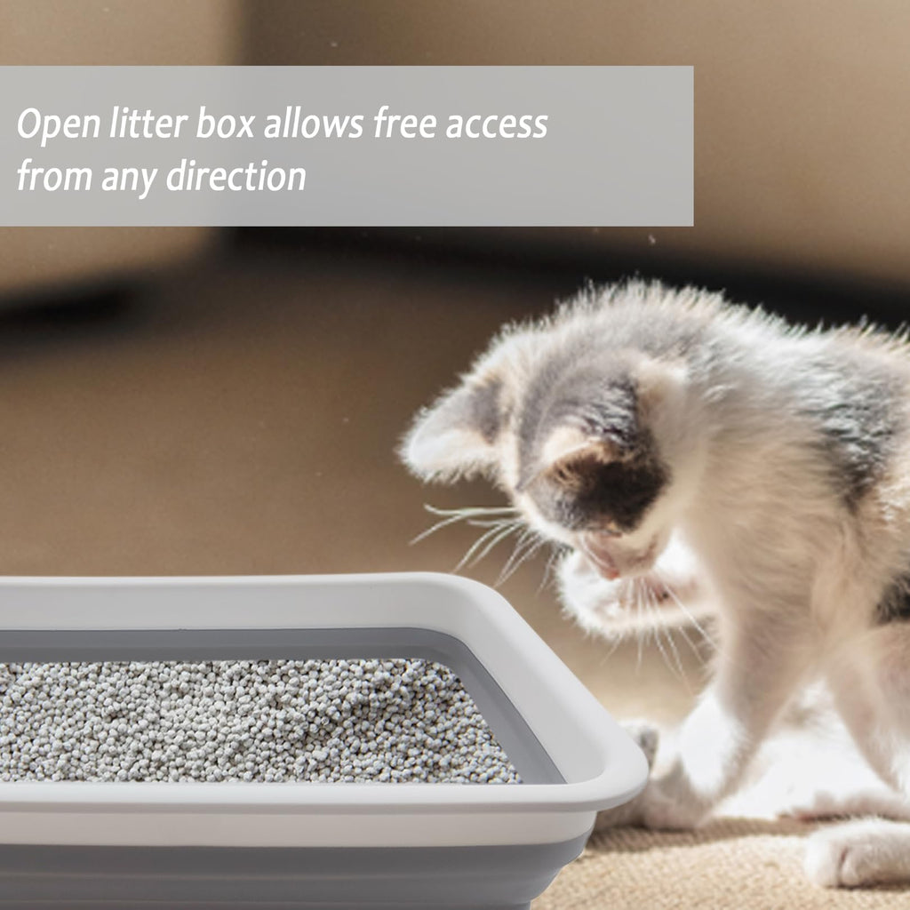 Collapsible Low Entry Small Cat Litter Box S8116