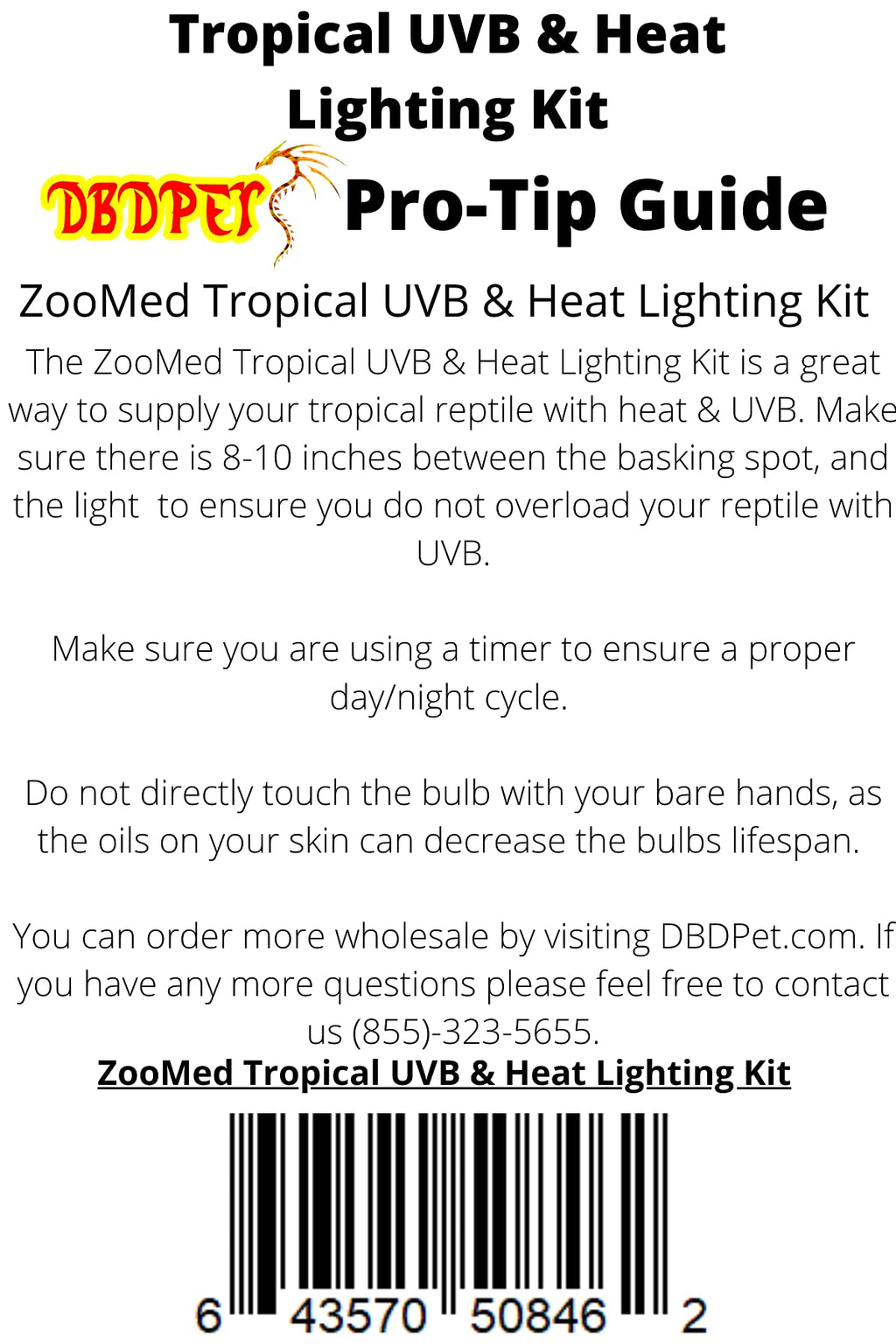 UV-B & Heat Lighting Kit with Deep Dome, 60w Basking Bulb & 13w UV-B B782763