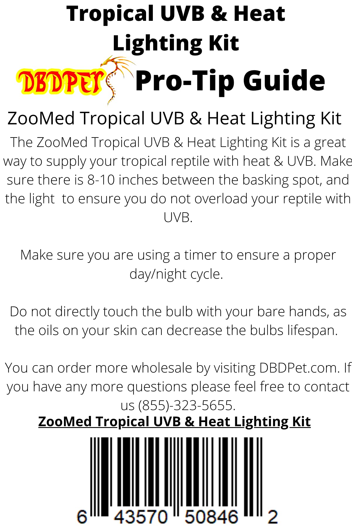 UV-B & Heat Lighting Kit with Deep Dome, 60w Basking Bulb & 13w UV-B B782763
