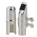 Silver Brass Alto Saxophone Mouthpiece with Cap Ligature Q91610