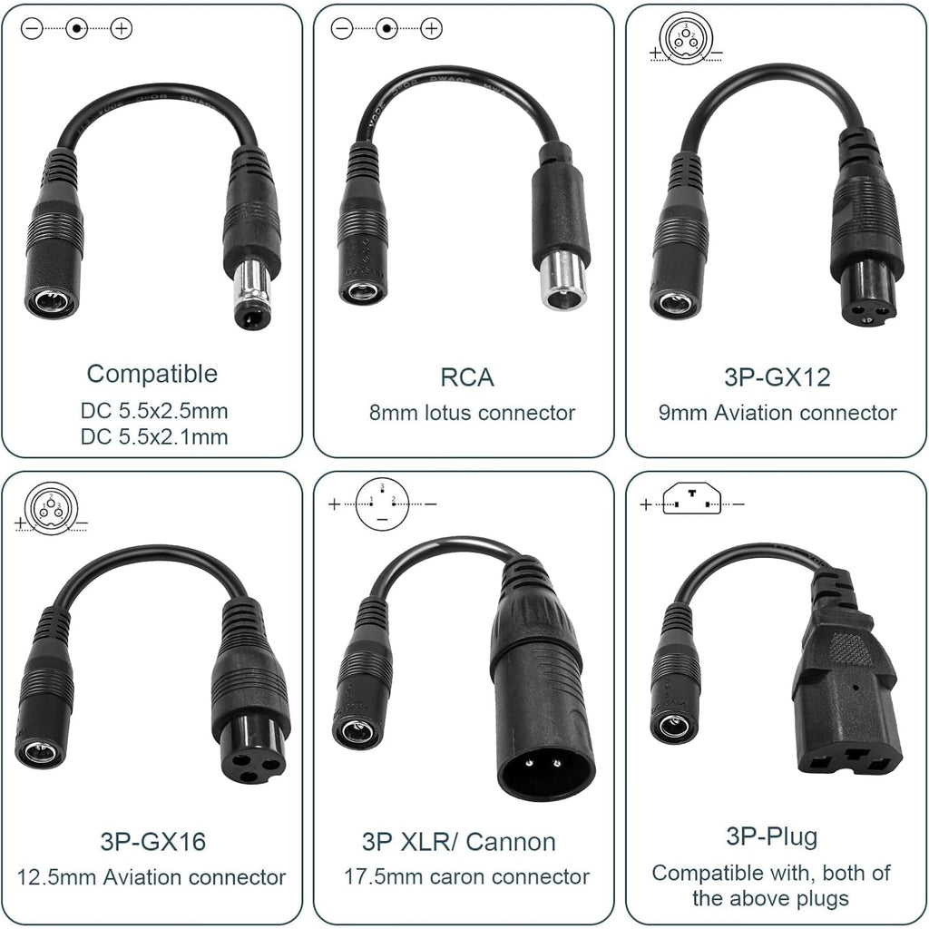 54.6V 3A Electric Scooter Charger 6 in 1 Plugs I526104