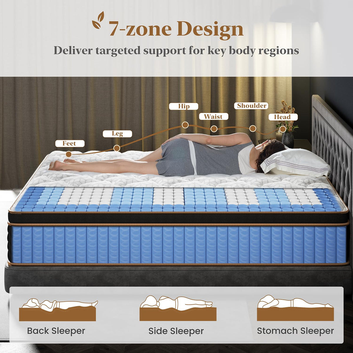 12 Inch Cooling Hybrid Mattress I80648