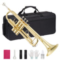 Gold Lacquer Brass Trumpet with Case and Mouthpiece G8017