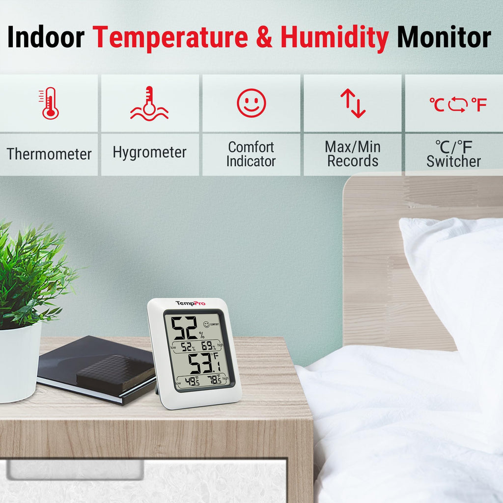 Digital Hygrometer Indoor Thermometer D2550
