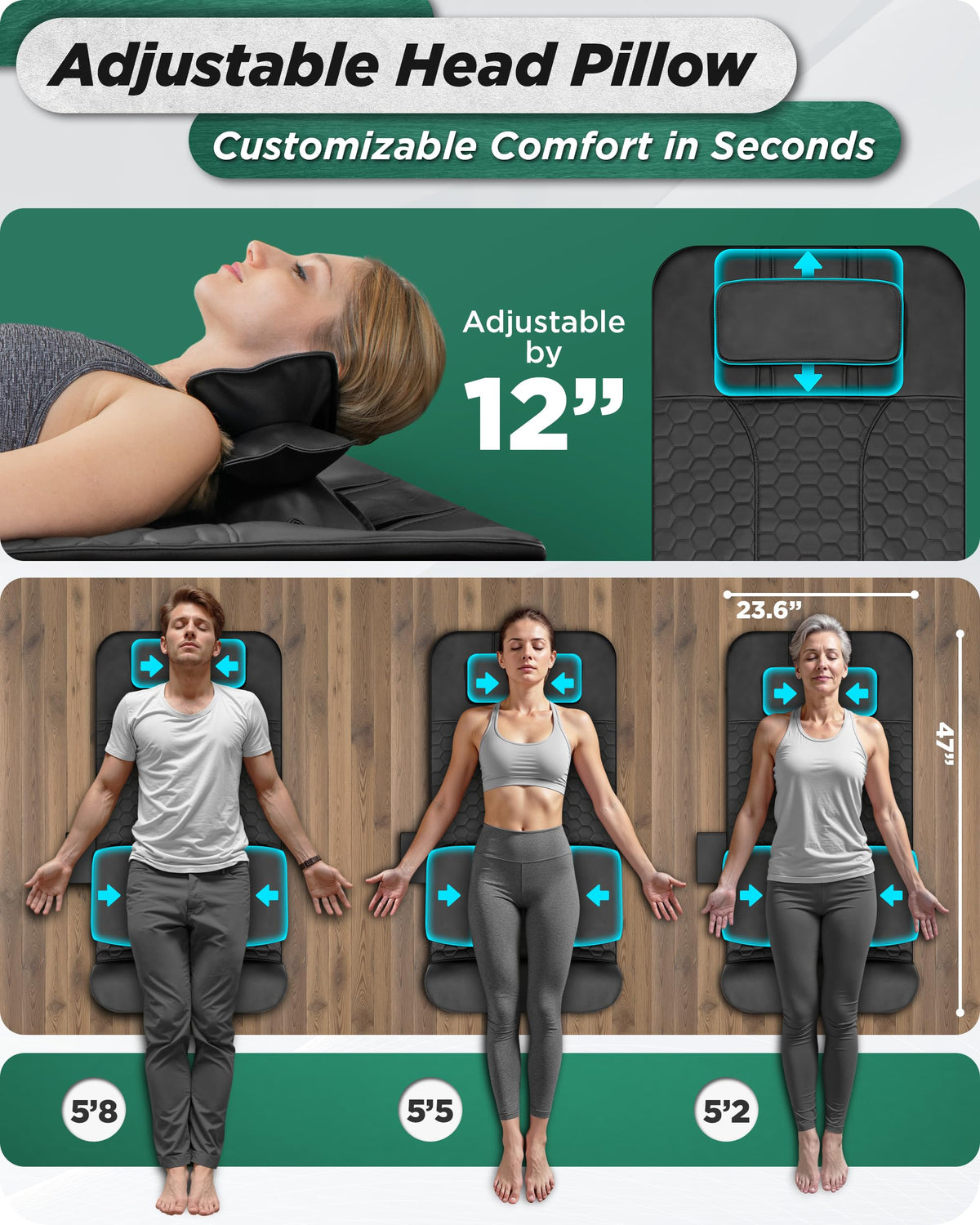 Heated Stretching Mat Massager Q855491