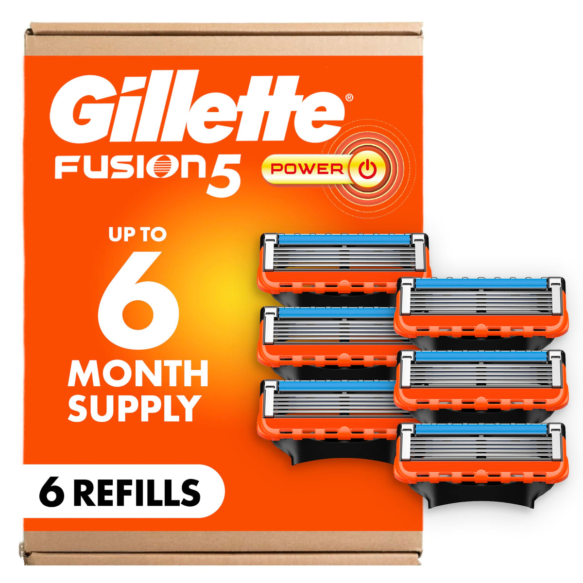 5-Blade Razor Refills with Precision Trimmer, 6 Count R787748