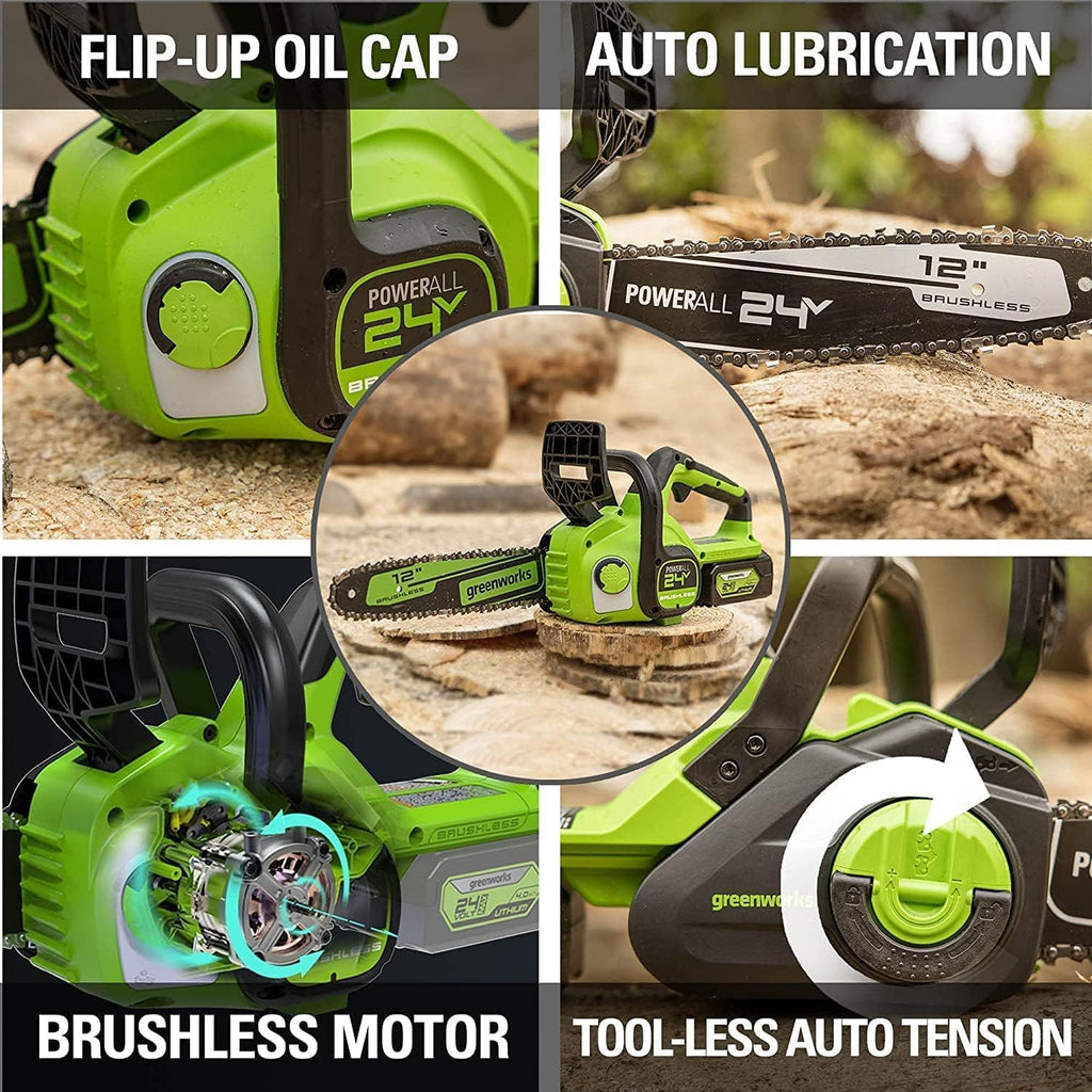 24V 12 in Cordless Electric Chainsaw J494939