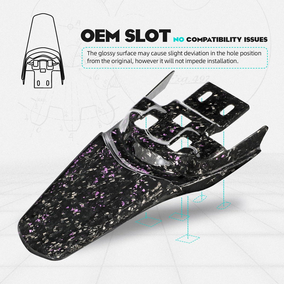Carbon Fiber Rear Fender T1308