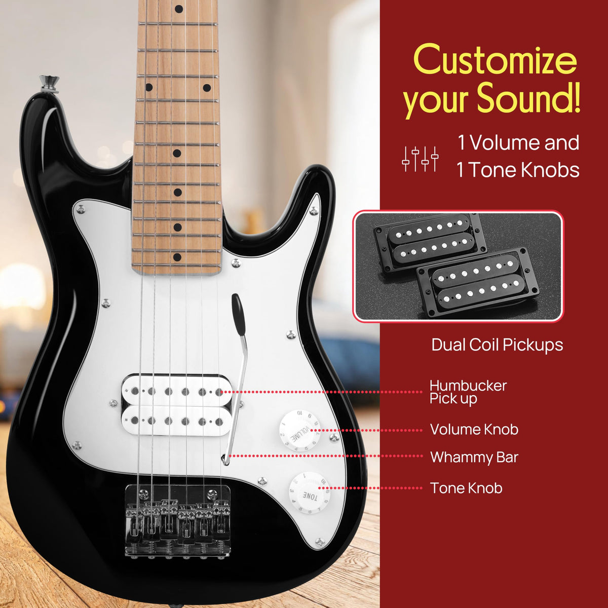 Kids Electric Guitar Starter Kit with Amplifier Z946212