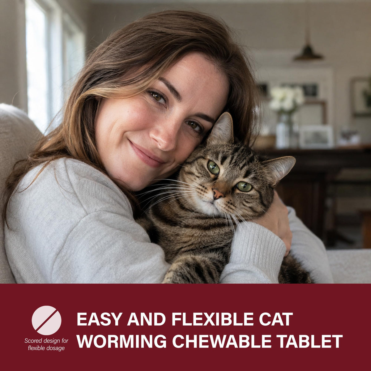 Cat Dewormer, Beef Flavor, 30 Tablets C8192