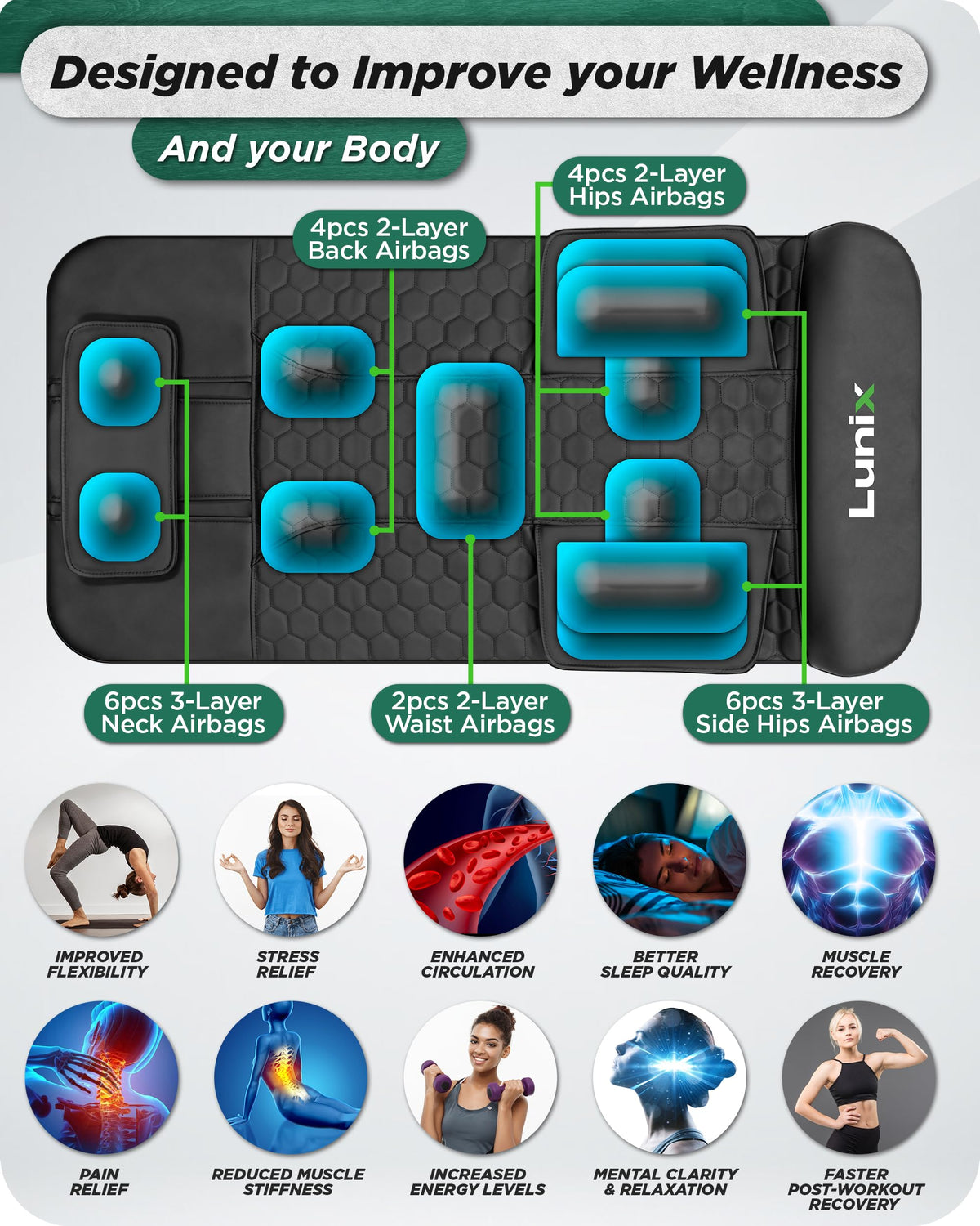 Heated Stretching Mat Massager Q855491