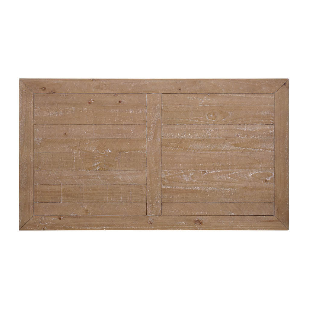 Solid Wood Coffee Table, Black and Driftwood J221