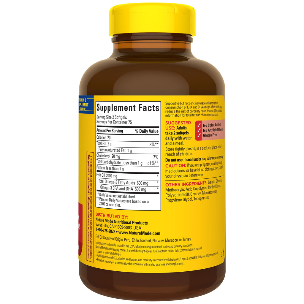 Fish Oil Omega 3 1000mg Softgels R38138