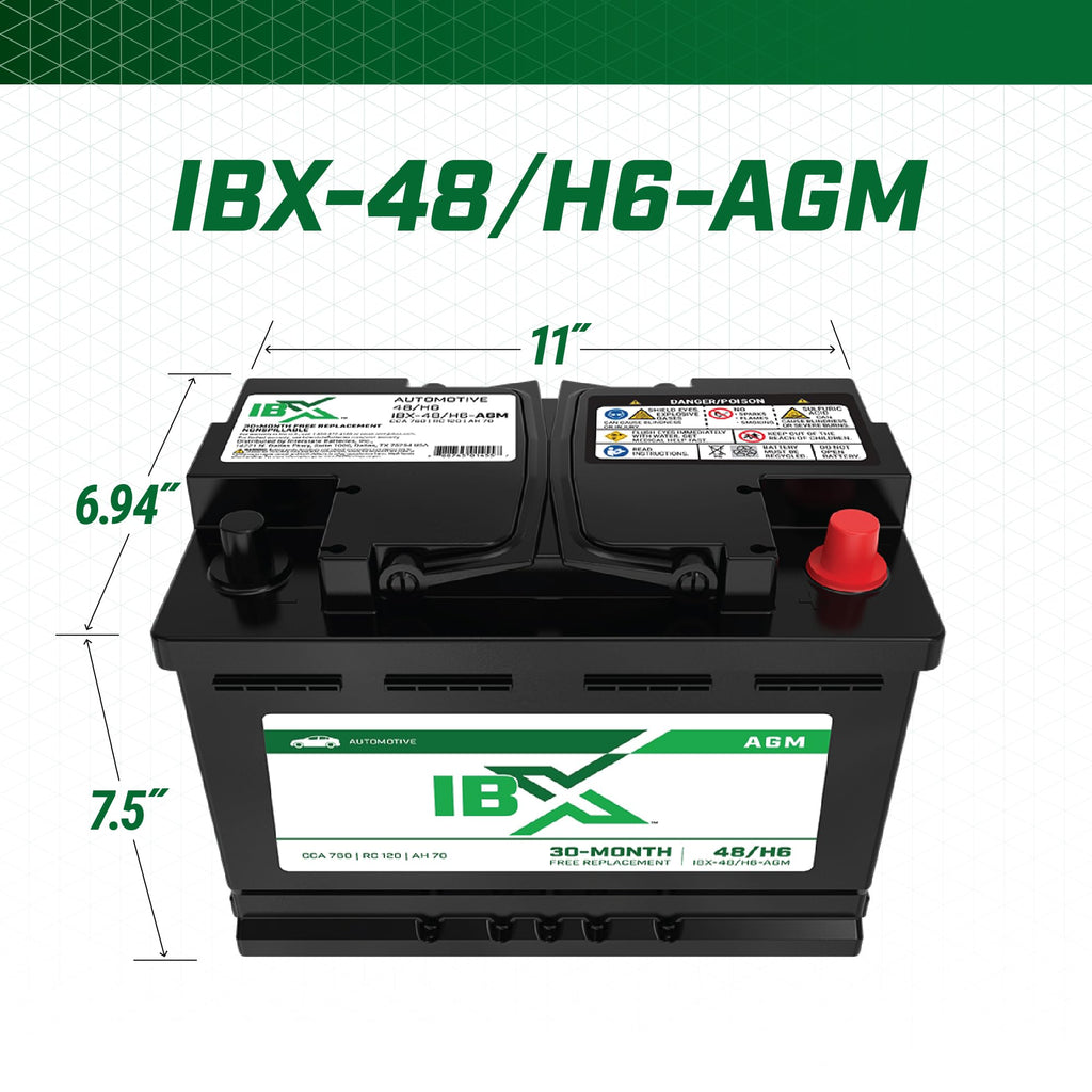 12V 70Ah Group H6 AGM Car Battery A95262