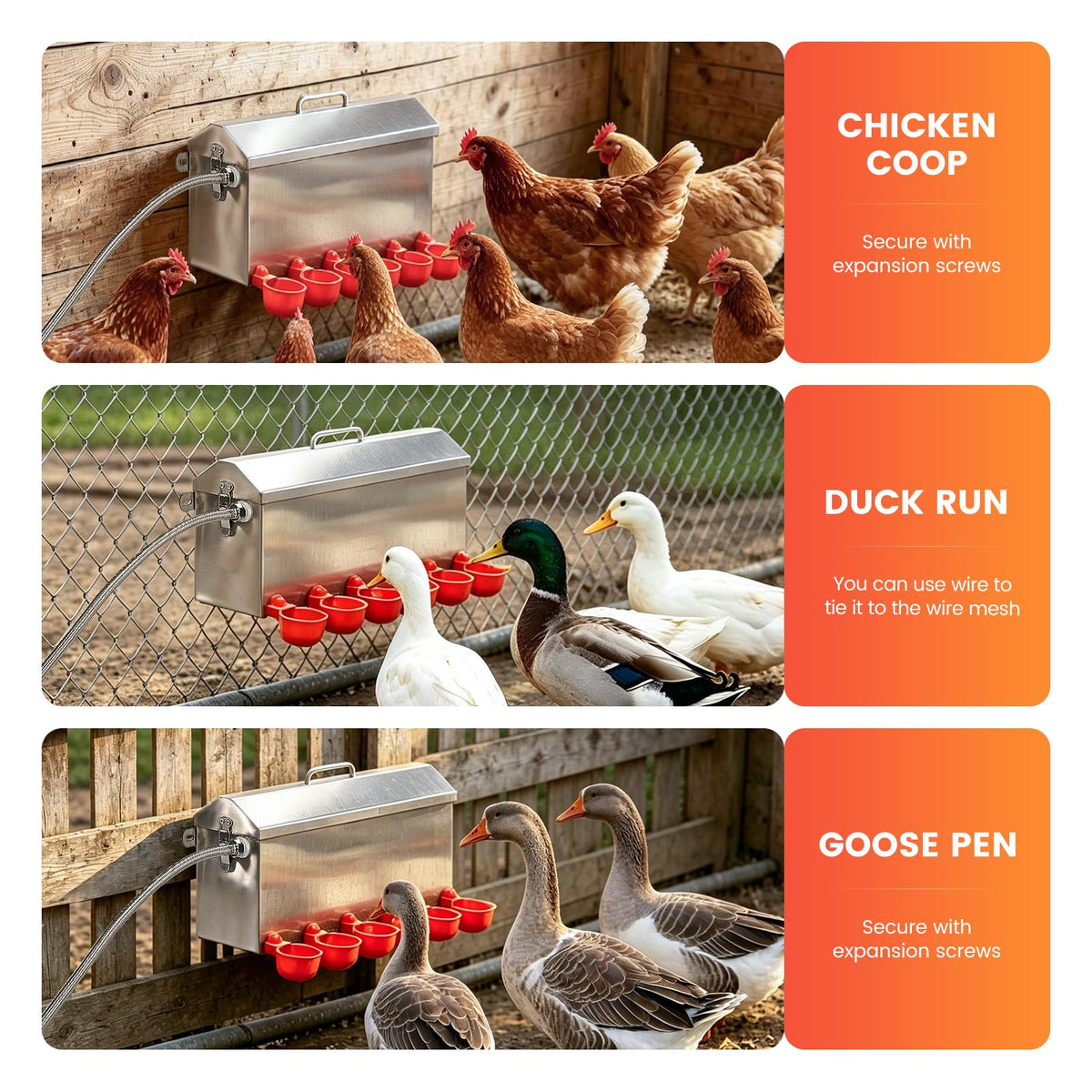 1.5 Gallon Metal Automatic Chicken Waterer E234