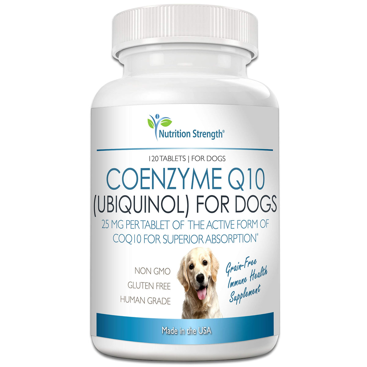 Coenzyme Q10 for Dogs Grain-Free Supplement, 120 Chewable Tablets W24920