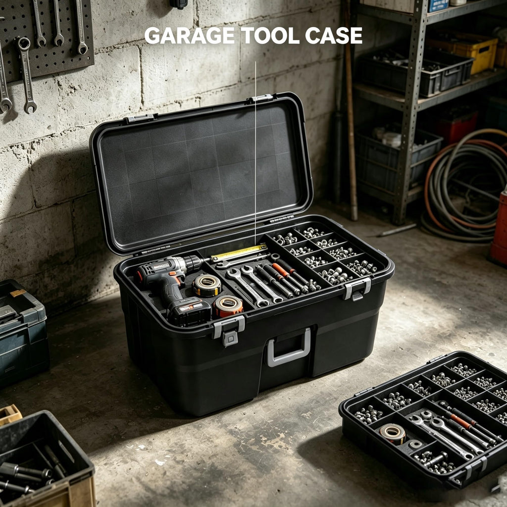 2 Pack 22 Gallon Black Wheeled Lockable Plastic Storage Trunk N799924