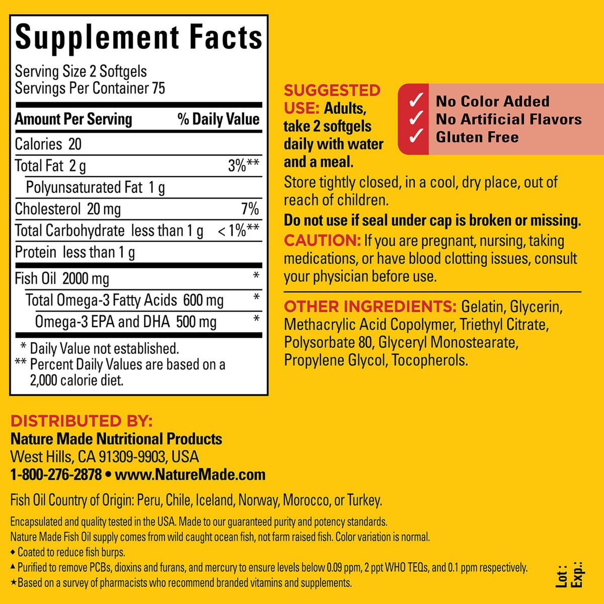 Fish Oil Omega 3 1000mg Softgels R38138
