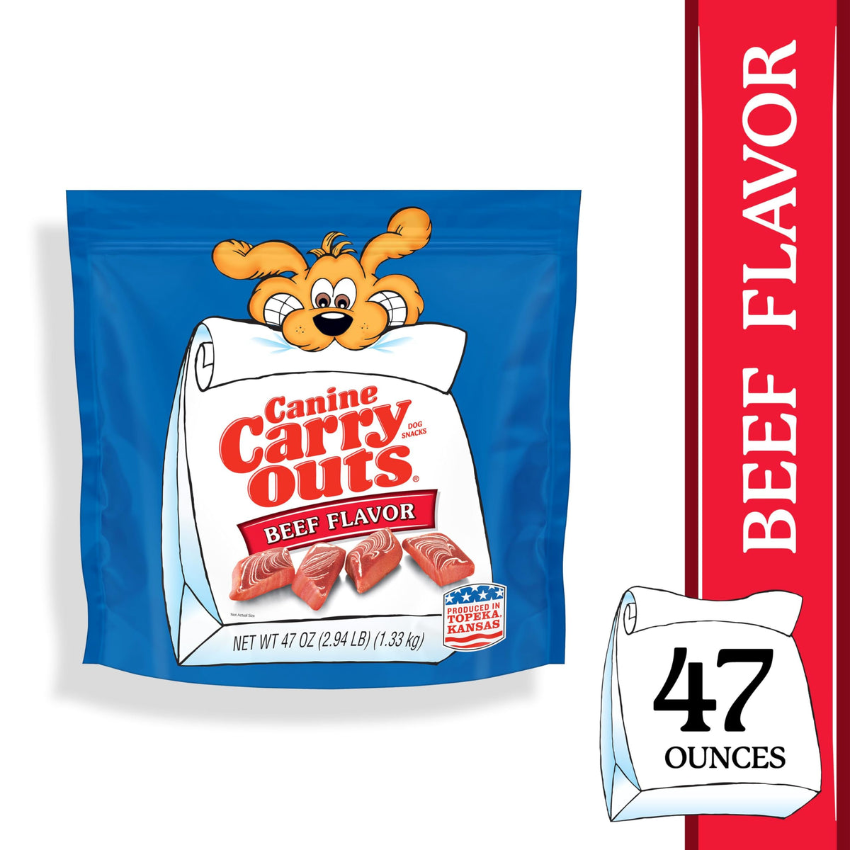 Beef Flavor Dog Treats 47 Ounce Bag T7056