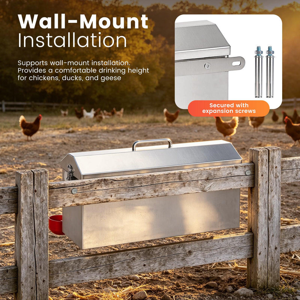 1.5 Gallon Metal Automatic Chicken Waterer E234