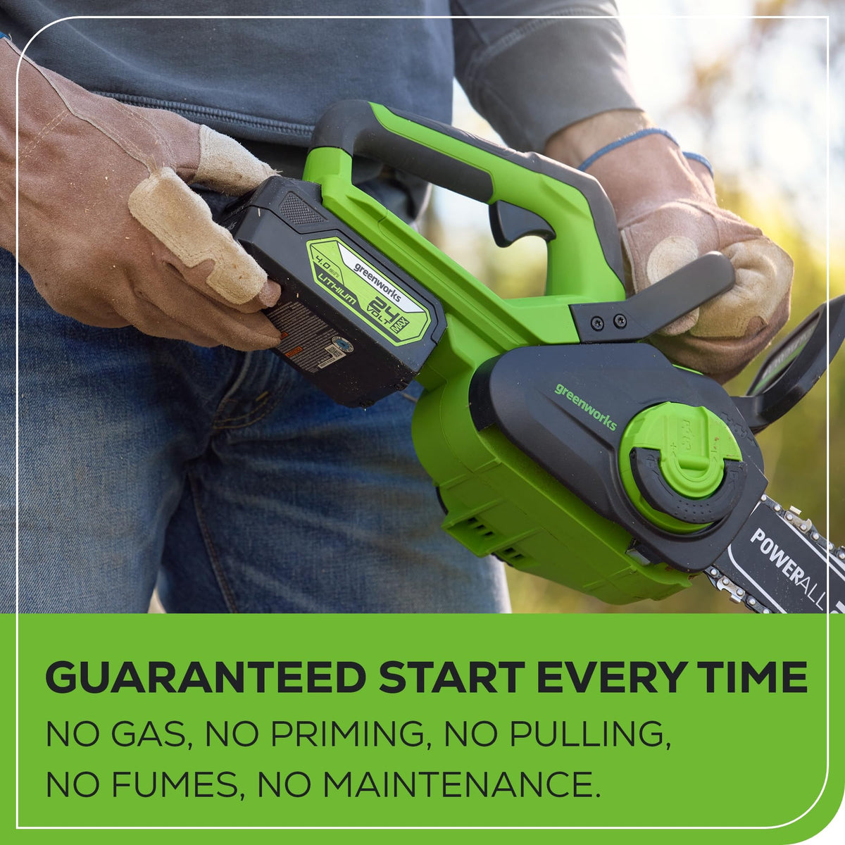 24V 12 in Cordless Electric Chainsaw J494939
