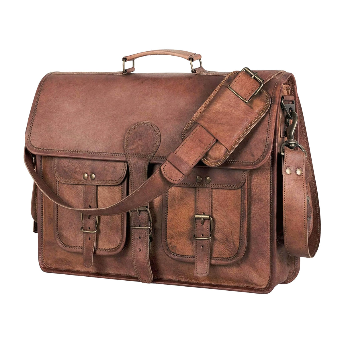 18 inch Leather Messenger Bag L463200